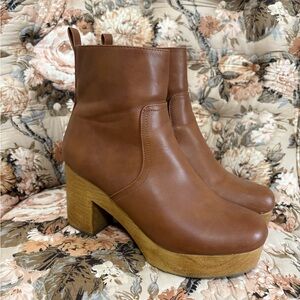 Brown Leather Ankle Boots